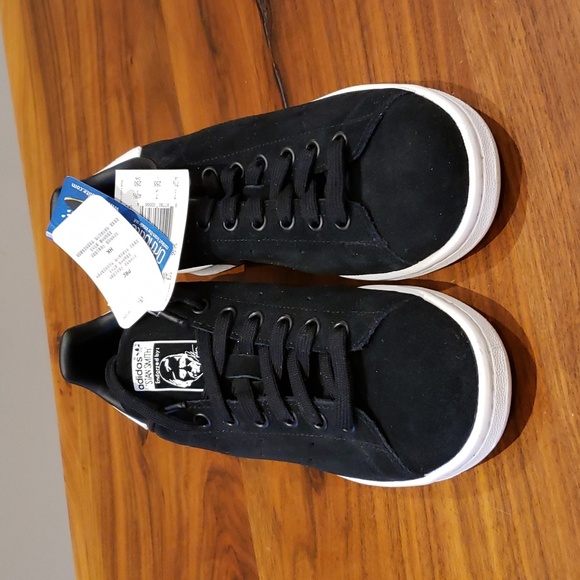Adidas Originals Stan Smith Black Suede Shoes Men's 7.5 - Picture 2 of 8